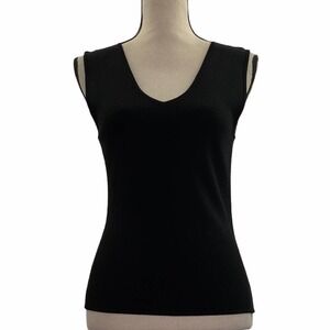 CABLE & Gauge Black Sleeveless Blouse Size Medium